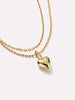 Heart Necklace - Gold Beaded Heart Set
