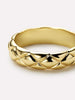 Ana Luisa Jewelry Rings Medium Bands Quilted Ring Zeta Gold