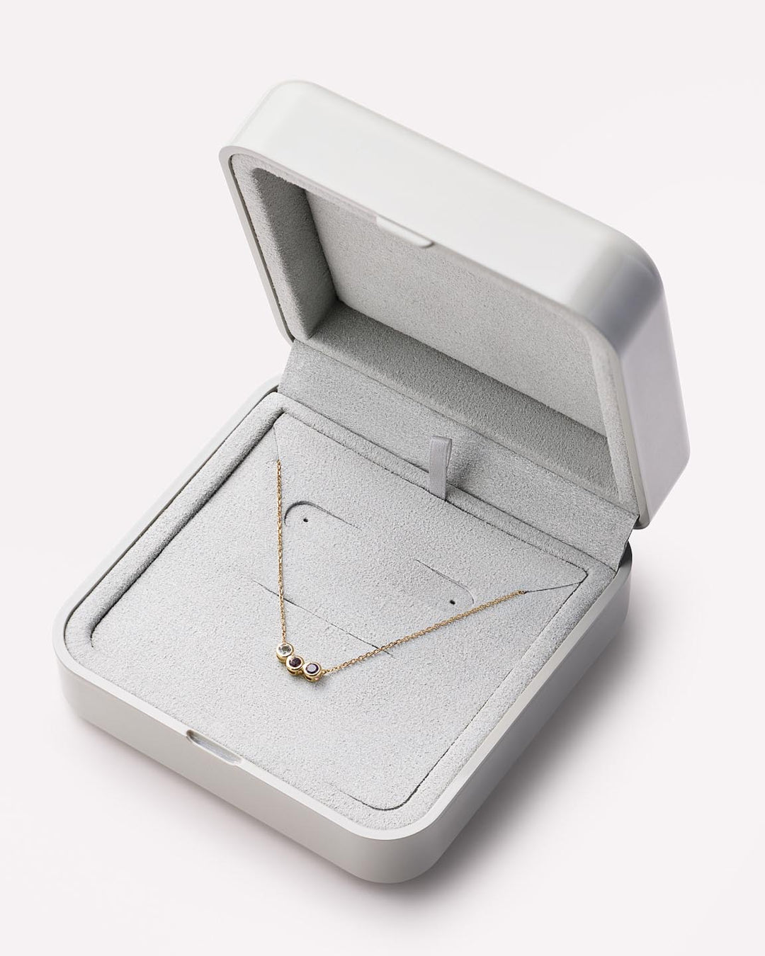 Birthstone Necklace - 3 Stone Birthstone Necklace