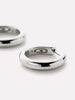 Silver Hoop Earrings - Giulia Medium Silver