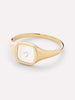 Solid Gold Diamond Enamel Band Rings For Women Ana Luisa Floating Diamond Signet Ring