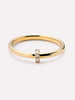 Solid Yellow Gold - Diamond Link Ring