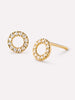 Solid Yellow Gold - Diamond Circle Studs