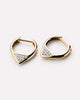 Solid Gold Diamond Fine Hoop Earrings For Women Ana Luisa Trillion Diamond Hoops