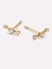 Solid Gold Diamond Fine Piercing Stud Earrings For Women Ana Luisa Triple Diamond Studs