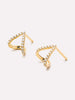 Solid Yellow Gold - Diamond Velora Huggie Studs