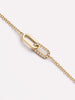 Solid Yellow Gold - Diamond Link Necklace