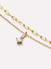 Solid Gold Diamond Spring Ring Clasp Paired Sets Chain Pendant Necklaces For Women Ana Luisa Gold Diamond Layered Necklace