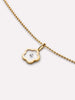 Gold Pendant Necklace - Flower Floating Diamond Necklace