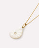 Solid Yellow Gold - Mother of Pearl Shell Charm