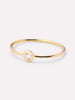 Solid Yellow Gold - Solo Diamond Stacking Ring