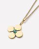 Solid Gold Emerald Solid Bloom Fine Green Flower Pendants Necklace Charms For Women Ana Luisa Gold Flower Charm Emerald