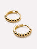 Solid Yellow Gold - Gold Bead Hoops Small