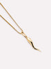 Solid Yellow Gold - Italian Horn Charm Necklace