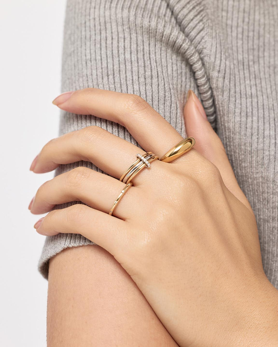 Solid Yellow Gold - Personalized Dome Ring