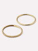 Gold Band Ring - Gold Bead Ring Set