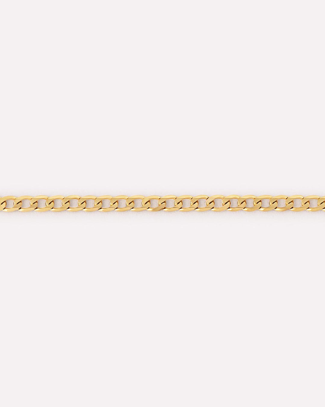 Solid Yellow Gold - Mini Curb Chain Necklace