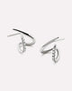 Solid White Gold - Diamond Aurora Huggie Studs