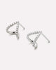 Solid White Gold - Diamond Velora Huggie Studs