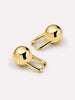 14K Gold Plated Open C Shape Ball Hoop Drop Earrings For Women Ana Luisa Perry