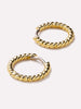 14K Gold Plated Open C Shape Bend Mini Huggie Hoops Earrings For Women Ana Luisa Twist Huggie Hoops