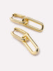 14K Gold Plated Open C Shape Double Hoop Drop Earrings For Women Ana Luisa Carson