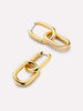 14K Gold Plated Open C Shape Small Double Hoop Drop Earrings For Women Ana Luisa Rox Mini Double