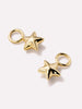 14K Gold Plated Pull On Celestial Earring Charms For Women Ana Luisa Puffy Star Charms