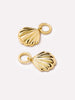 14K Gold Plated Pull On Sea Beach Clamshell Earring Charms For Women Ana Luisa Shell Charms