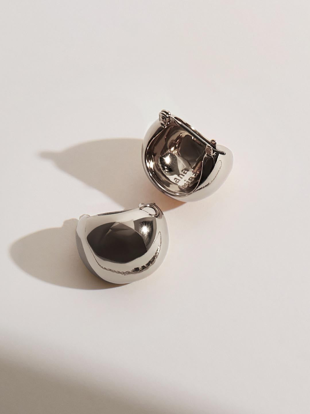 Hoop Earrings - Abby Silver