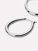 Ana Luisa Jewelry Earrings Medium Hoops Silver Hoop Earrings Cuidado Silver Rhodium