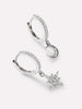 Crescent Moon Huggie Hoops - Celeste Silver
