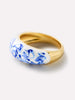 Ana Luisa Jewelry Rings Statement Rings Enamel Ring Wrenley Marble Blue Gold