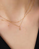 Gold Letter Necklace BL - Gold Layered Letter Necklace - C