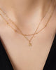 Gold Letter Necklace BL - Gold Layered Letter Necklace - M