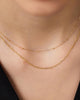 Layered Necklace BL - Gold Paperclip & Satelitte Necklace