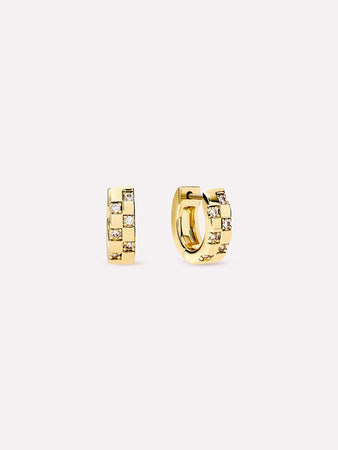 Gold Huggie Earrings - Eden Mini