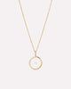 Gold Pendant Necklace - Gold Floating Diamond Large Necklace