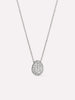 Silver Necklace - Pebble Mini Silver Pave