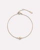 Solid Yellow Gold - Diamond Mini Flower Bracelet