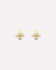 Solid Yellow Gold - Diamond Mini Flower Studs