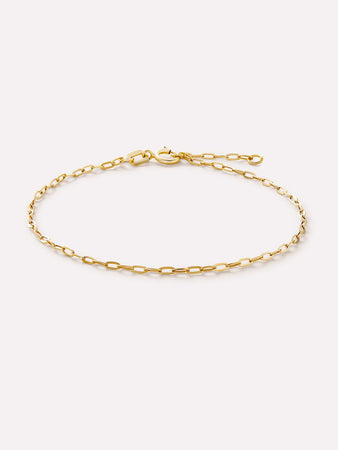 Gold Chain Bracelet - Gold Paperclip Bracelet