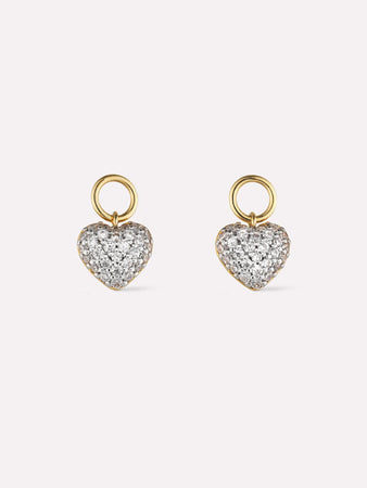 Ana Luisa Jewelry Earring Charms Earring Charms Pave Heart Charms Gold