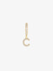 Letter Hoop Earring - Single Letter Huggie