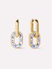 Ana Luisa Jewelry Earrings Drop Earrings Double Hoop Earrings Ash Double Marble Blue Gold