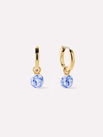 Ana Luisa Jewelry Earrings Drop Earrings Gold Drop Earrings Lainey Marble Blue Gold