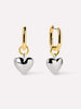 Ana Luisa Jewelry Earrings Drop Earrings Heart Earrings Wesley Gold Rhodium Two Tone