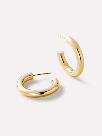 Ana Luisa Jewelry Earrings Hoop Earrings Chunky Gold Hoop Earrings Gold Bold C Hoops Medium Solid Gold