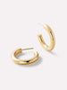 Chunky Gold Hoop Earrings - Gold Bold C-Hoops Medium