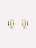 Ana Luisa Jewelry Earrings Huggie Double Hoop Earrings Harley Pave Sterling Silver